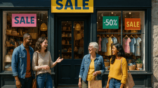 promotion dans une petite boutique