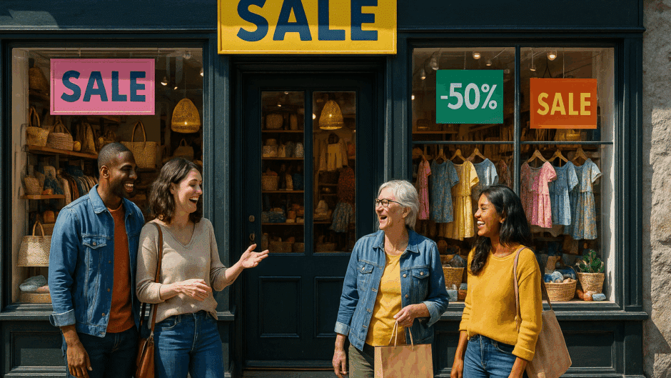 promotion dans une petite boutique