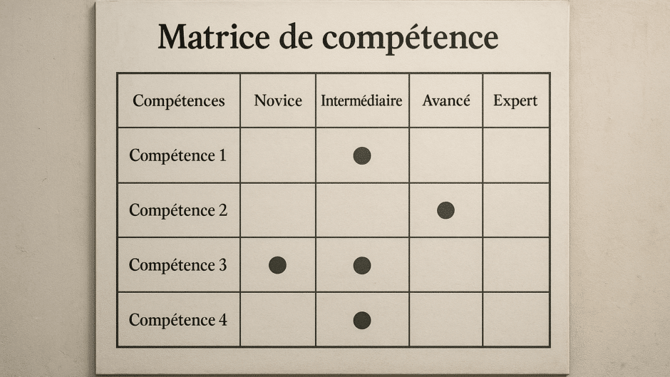 matrice de comp&eacute;tences